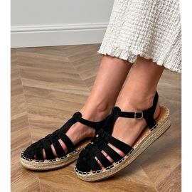 Sandales noires Espadrilles Gladiator d'Ekozamszu 1