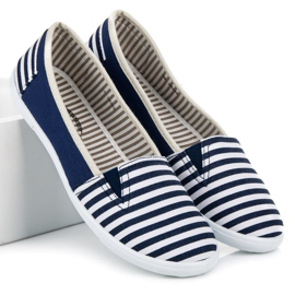 Slipons rayés bleu 1