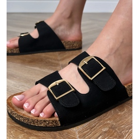 Les tongs noirs avec la semelle en liège le noir 5