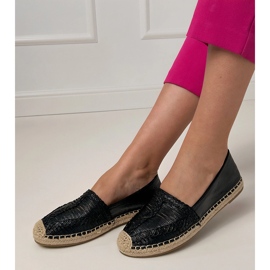 Espadrilles de travail noir sur la plate-forme le noir 1