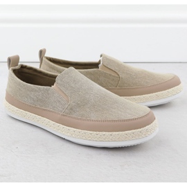 Chaussures masculines Espadrilles a glissé Khaki Nowacki 0017-T beige 1