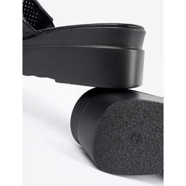 Seastar Black Flip -flops sur la plate-forme OpenWork noir 1