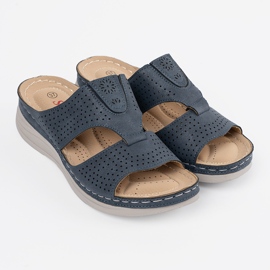 Seastar Blue confortable Cut -out Flip flops bleu 3