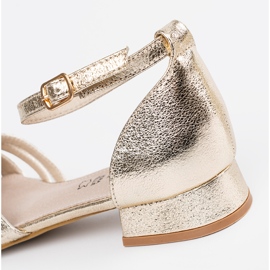 Goodin Sandales à thèmes dorés élégants 1