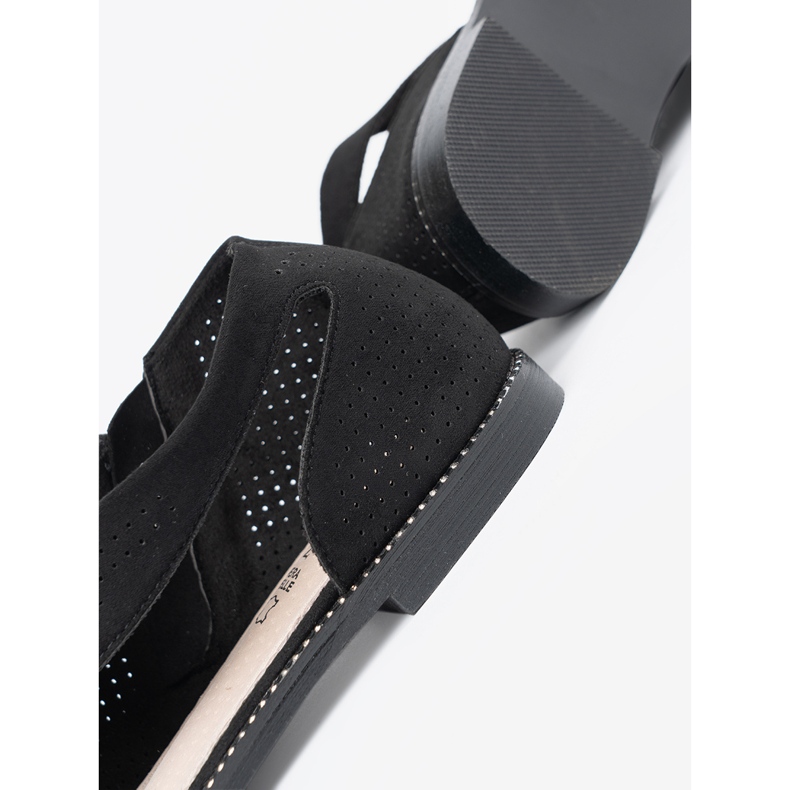 Goodin Sandales plates ouvertes noires le noir 1