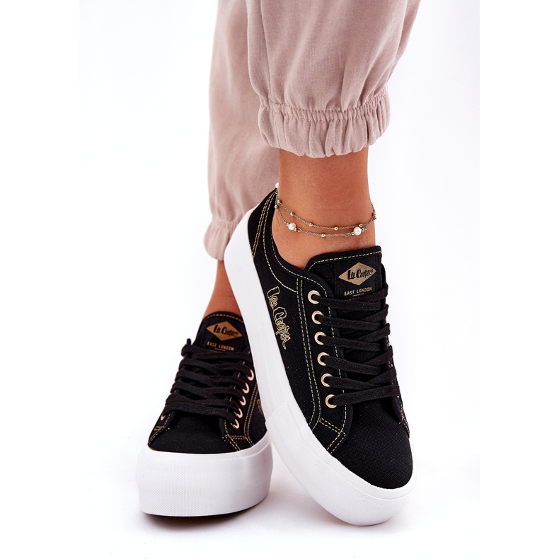 Sneakers matériels pour femmes sur la plate-forme Lee Cooper LCW-25-31-3431L le noir 3