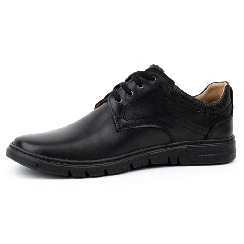 Kampol Chaussures en cuir masculin, brouillard décontracté 57kam noir 1