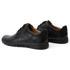 Kampol Chaussures en cuir masculin, brouillard décontracté 57kam noir 3