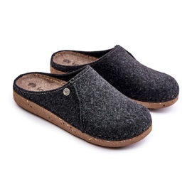 Inblu Slippers à domicile masculin dans le graphite MT000011 noir 1