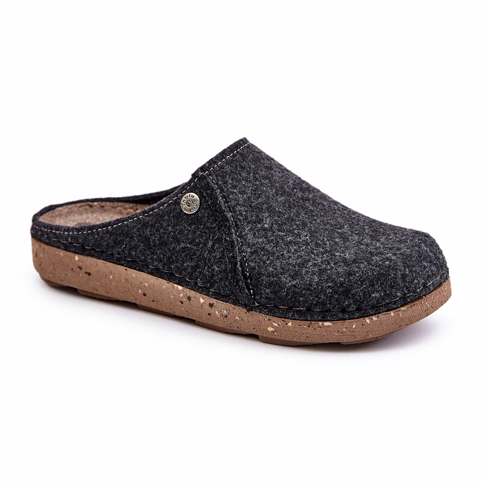 Inblu Slippers à domicile masculin dans le graphite MT000011 le noir 3