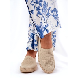 Espadrilles féminines avec Vinceza 13624 Braige beige 3