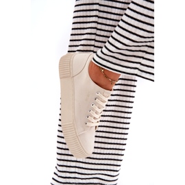 Sneakers matériels des femmes Big Star RR274407 beige 5