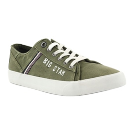 Baskets sneakers Big star 174315 jeans kaki vert 1