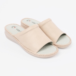 J. Star Light -Beige en cuir insert -flops -flops 3