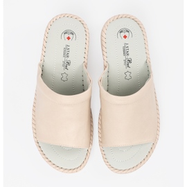 J. Star Light -Beige en cuir insert -flops -flops 5