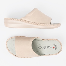 J. Star Light -Beige en cuir insert -flops -flops 4