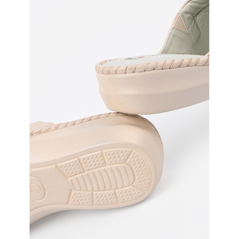 J. Star Light -Beige en cuir insert -flops -flops 2