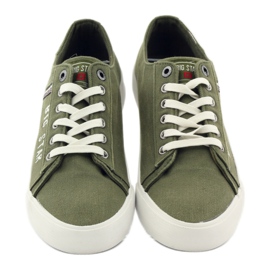 Baskets sneakers Big star 174315 jeans kaki vert 4