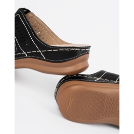 Pantoufles noires pour femmes le noir 1