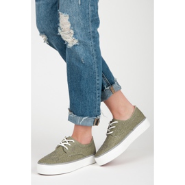 Kylie Baskets Avec Cristaux vert 3