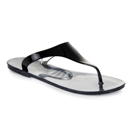 Vinceza Tongs en caoutchouc le noir 2
