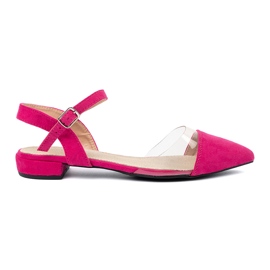 Goodin Sandales féminines roses avec des doigts couverts 2