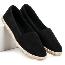 Espadrilles en daim noir 2