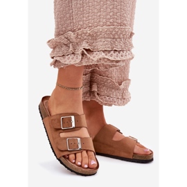 Les tongs pour femmes sur la plate-forme Camel Camel Cork brun 1
