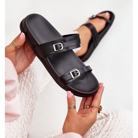 Tongs avec boucles pour femmes, noir le noir 6
