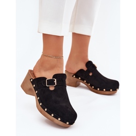 Slippers Talons de femmes avec pince noire le noir 2