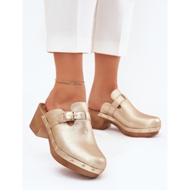 Slippers Talons pour femmes avec pince dorée 2