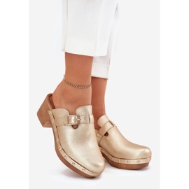 Slippers Talons pour femmes avec pince dorée 1