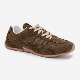 Chaussures de sport pour femmes avec écot en daim vert foncé 4