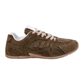 Chaussures de sport pour femmes avec écot en daim vert foncé 8