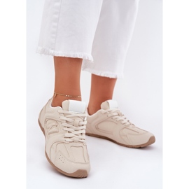 Chaussures de sport pour femmes avec Eco Suede Beige 2 Chaussures de sport pour femmes avec Eco Suede Beige 2