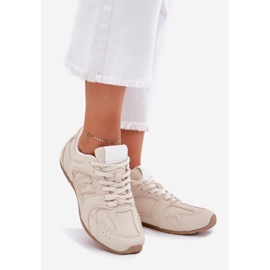 Chaussures de sport pour femmes avec Eco Suede Beige 1 Chaussures de sport pour femmes avec Eco Suede Beige 1