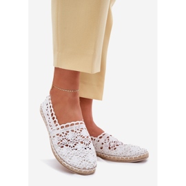 Espadrilles blanches en dentelle pour femmes 1