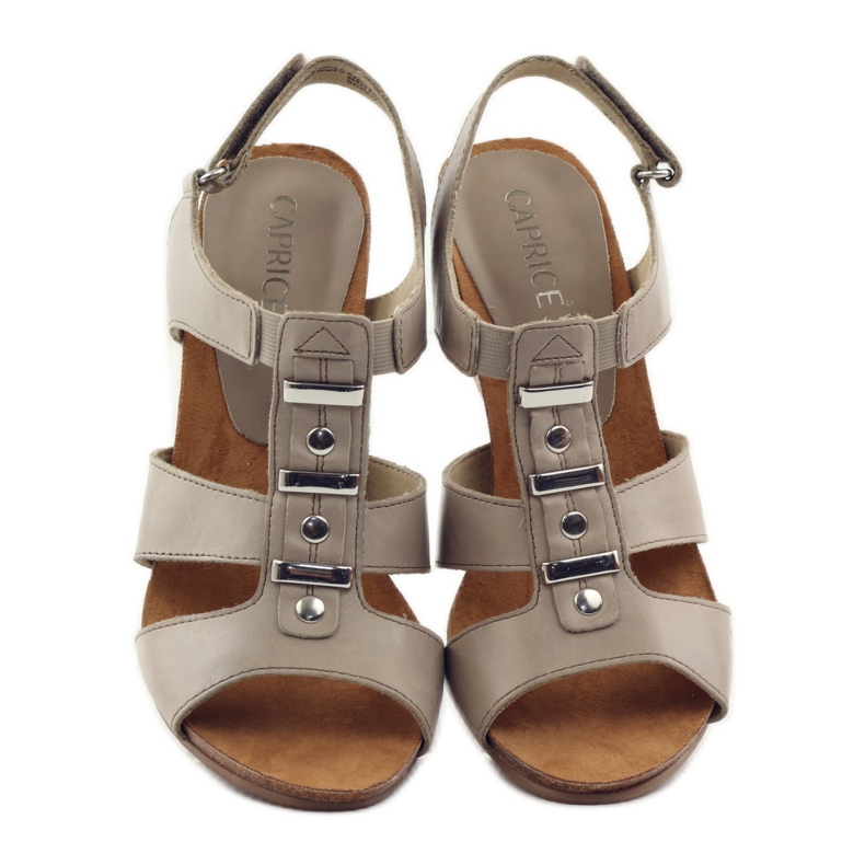 Caprice sandales chaussures pour femmes avec velcro 28309 brun multicolore 4