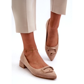 S.Barski Pompes pour femmes avec un ornement écologique S. Barski KV27-034 Beige 3