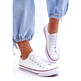 Baskets classiques Blanc des femmes basses blanche 3