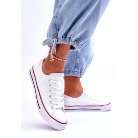 Baskets classiques Blanc des femmes basses blanche 4