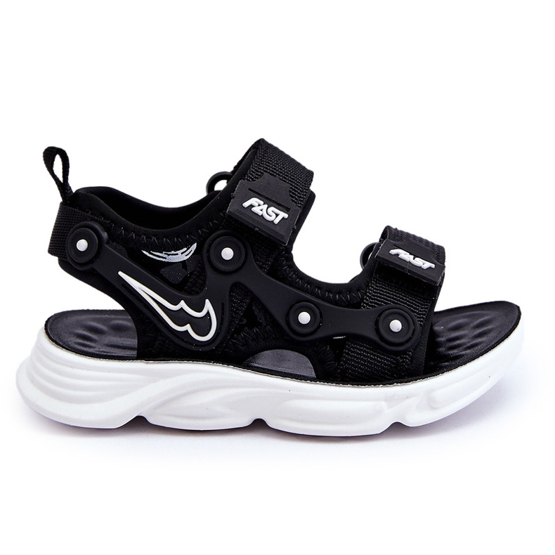 Tobias Garçons Sandales Velcro Noir Et Blanc 3