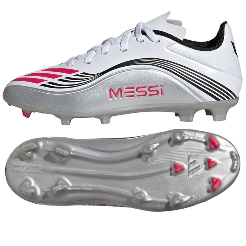Adidas F50 Messi League FG / MG JP7454 Chaussures de football blanche 1