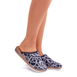 Chaussons Femme Brillants Inblu CT000028 Bleu Marine 1
