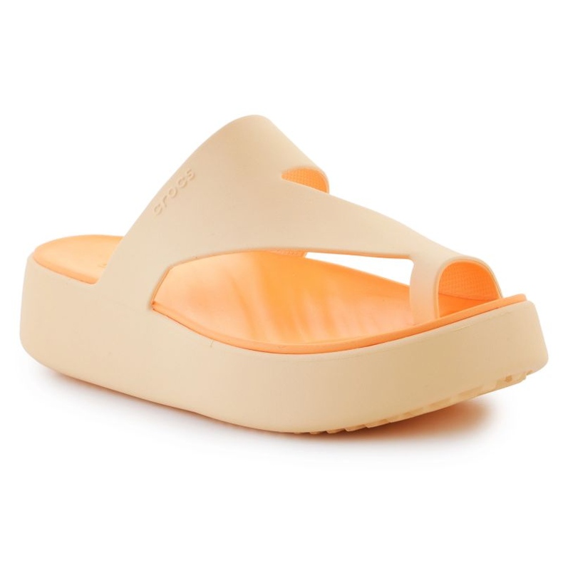 Talons Crocs Getaway Platform Plateforme Toe Loop 210834-78Z orange 1