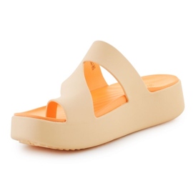 Talons Crocs Getaway Platform Plateforme Toe Loop 210834-78Z orange 4