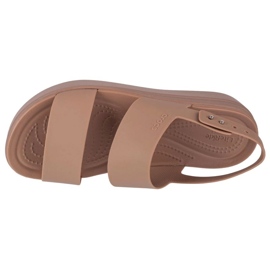 Crocs Brooklyn Low Sandales compensées 206453-2EL beige 3