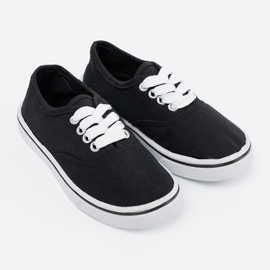 Baskets classiques pour enfants noirs le noir 2