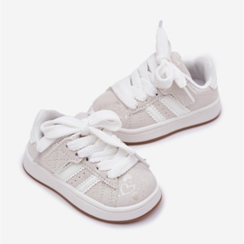 Sneakers Sports Chaussures pour le cœur des enfants blanche 1