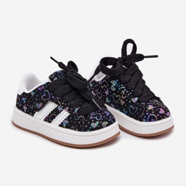 Baskets baskets Sports Chaussures avec coeurs noirs 1